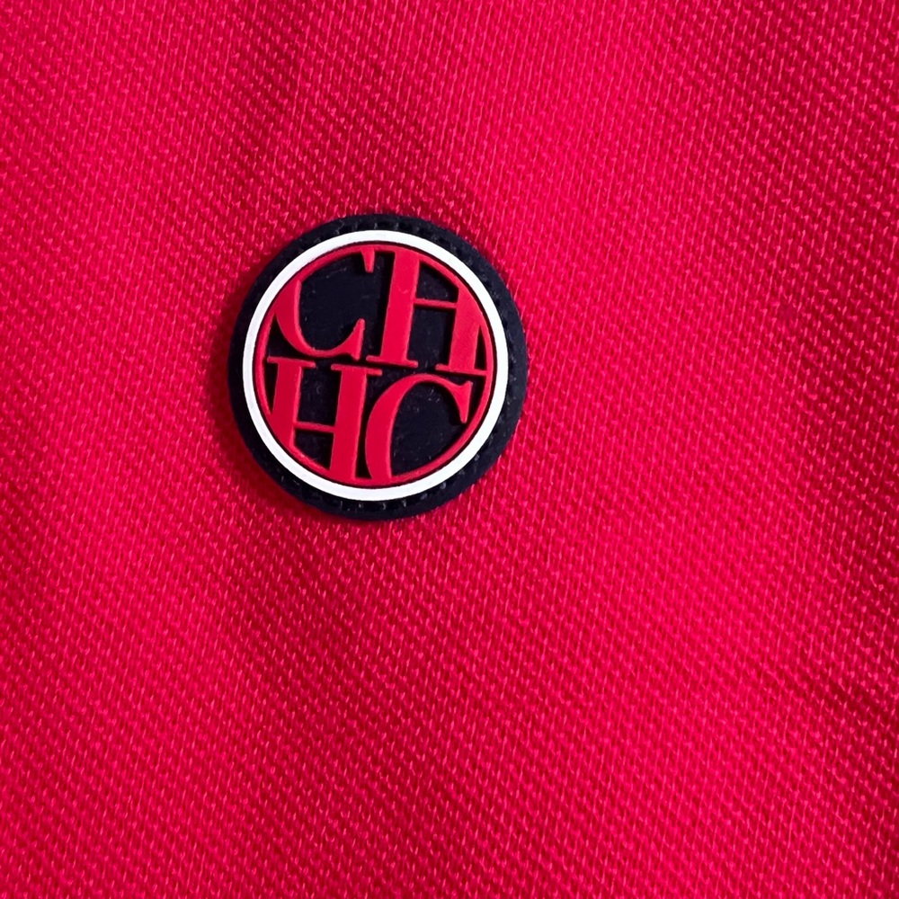 Carolina Herrera Hot Pink Knitted Button Detail